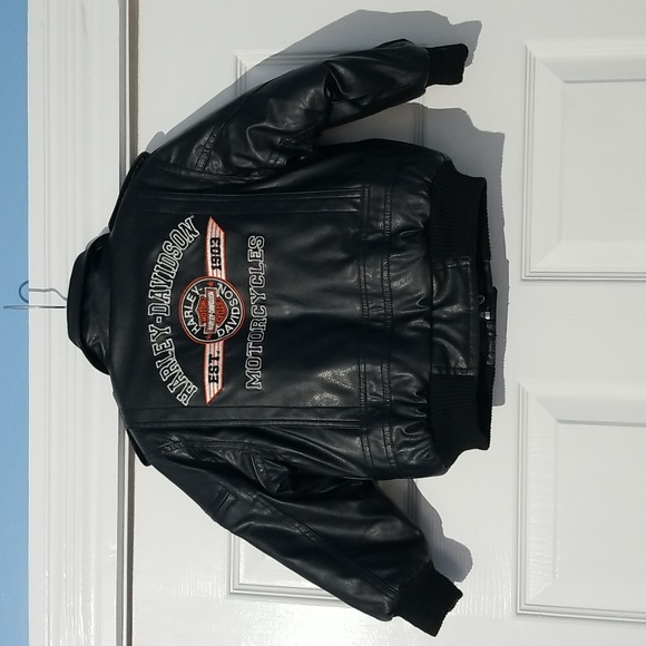 Harley Davidson Motorcycle Jacket Size 4T - Picture 3 of 8